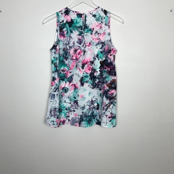 Buddy Love Nadia Daisy Shift Tank Green/Pink/White - Picture 6 of 8